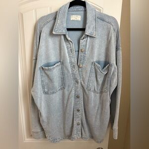Z Supply Light Blue Button Down Shirt